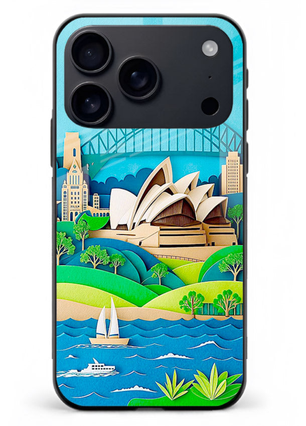 Sydney Coastal View scenic Australia coast artwork iphone 18 pro max glass back cover