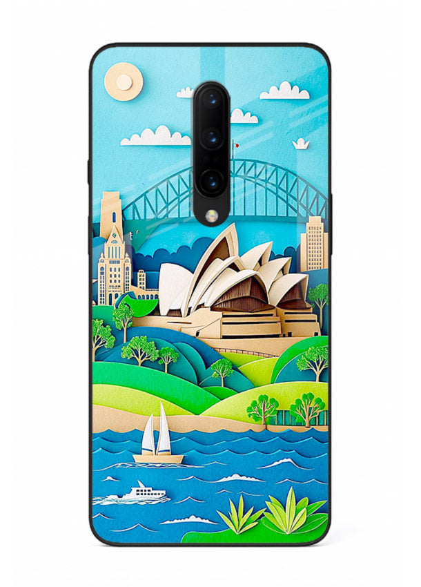 Sydney Coastal View scenic Australia coast artwork OnePlus 7T Pro glass back cover