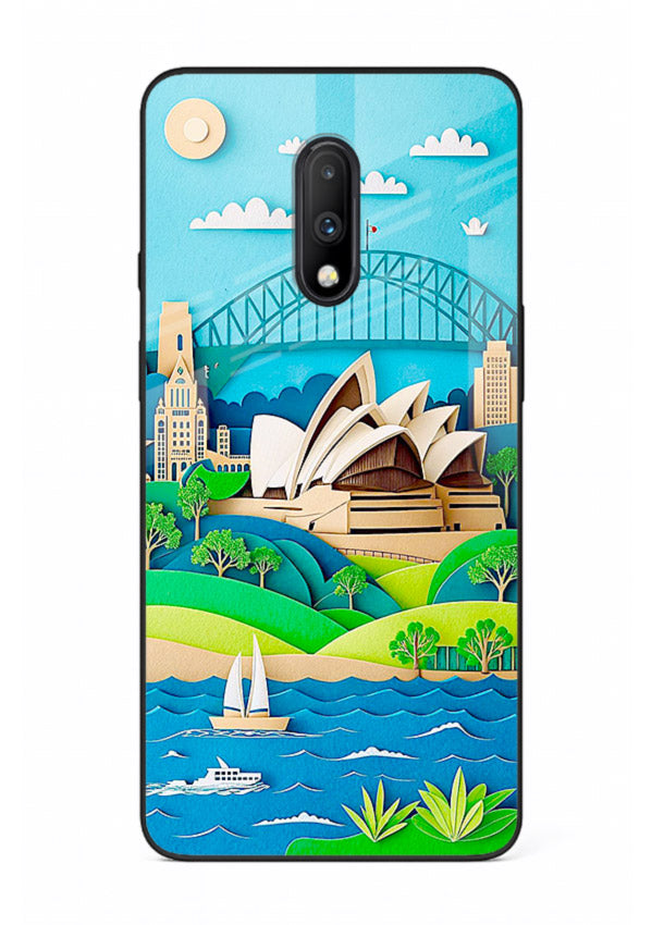 Sydney Coastal View scenic Australia coast artwork OnePlus 7 glass back cover
