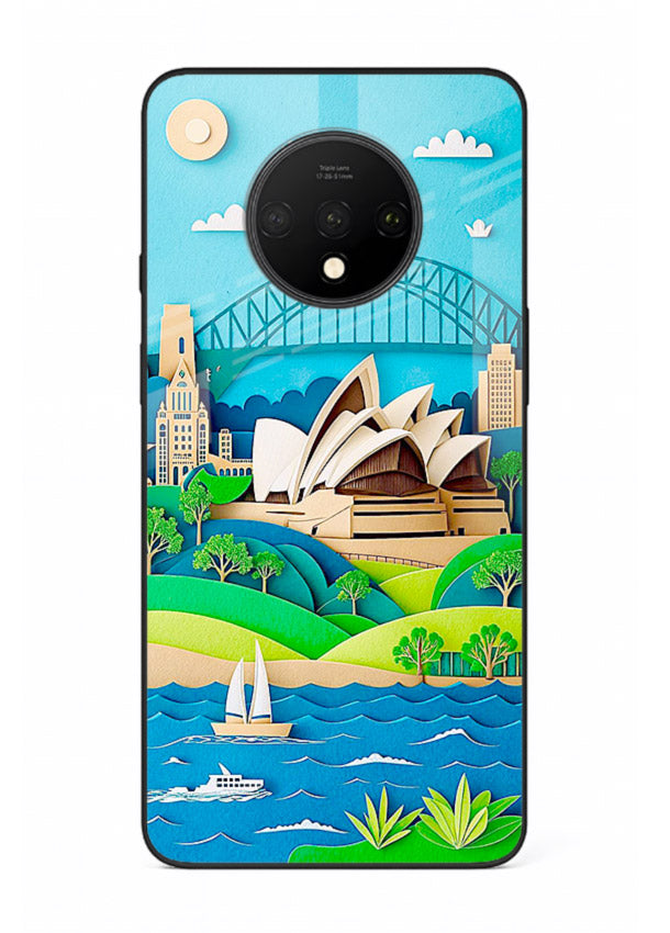 Sydney Coastal View scenic Australia coast artwork OnePlus 7T glass back cover