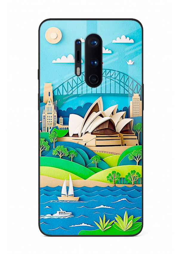 Sydney Coastal View scenic Australia coast artwork OnePlus 8 Pro glass back cover