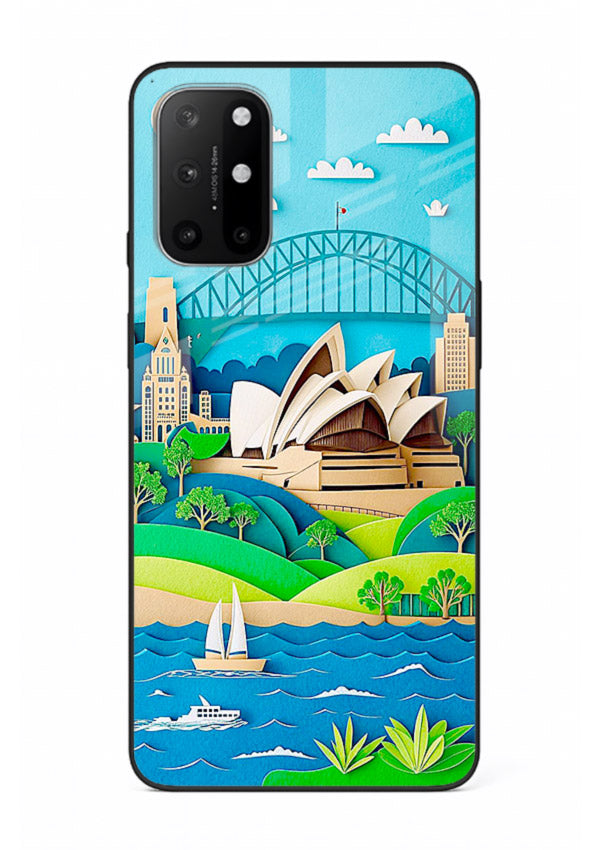 Sydney Coastal View scenic Australia coast artwork OnePlus 8T glass back cover