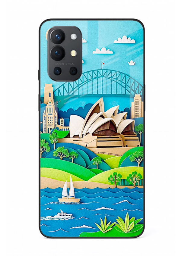 Sydney Coastal View scenic Australia coast artwork OnePlus 9R glass back cover
