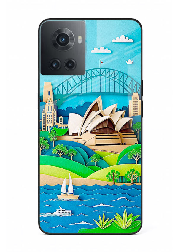 Sydney Coastal View scenic Australia coast artwork OnePlus 10R glass back cover