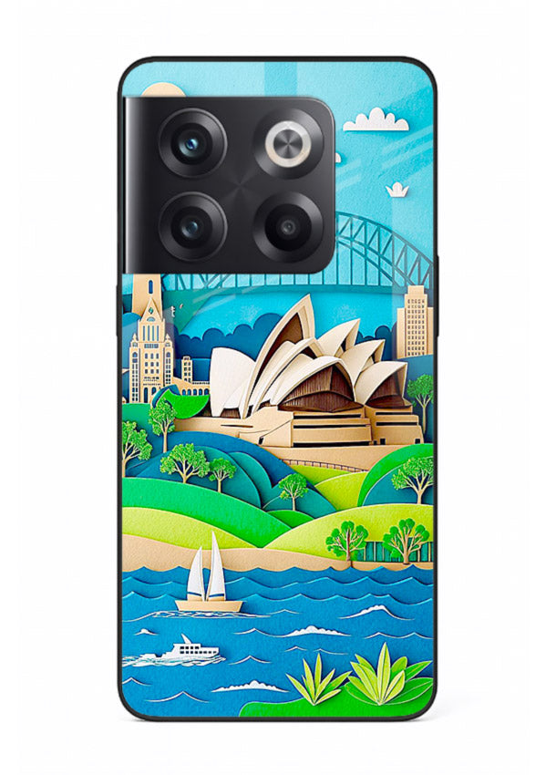 Sydney Coastal View scenic Australia coast artwork OnePlus 10T glass back cover