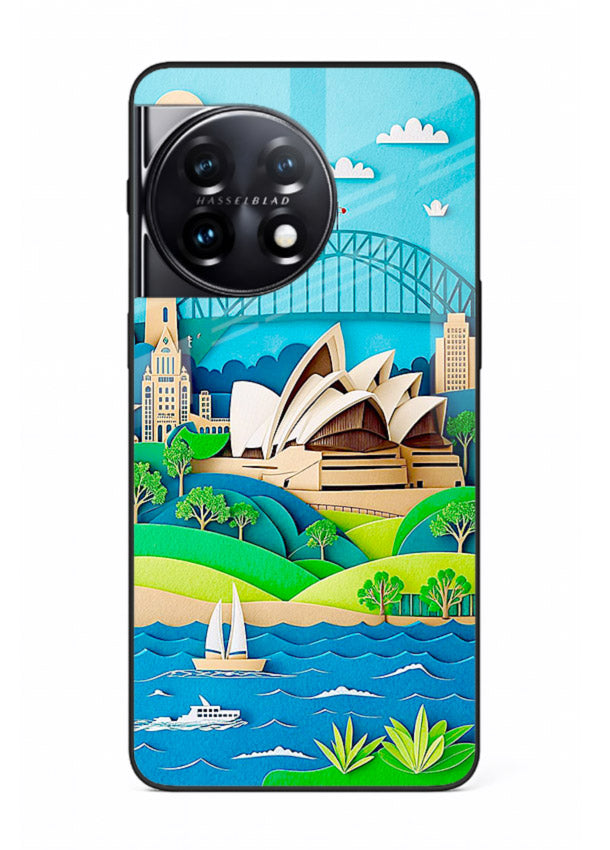 Sydney Coastal View scenic Australia coast artwork OnePlus 11R glass back cover