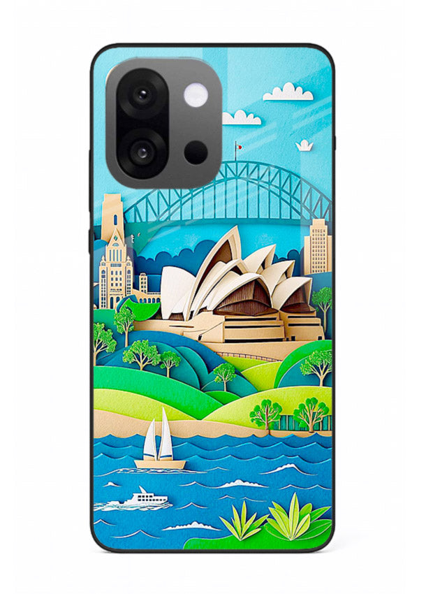 Sydney Coastal View scenic Australia coast artwork OnePlus 13s glass back cover