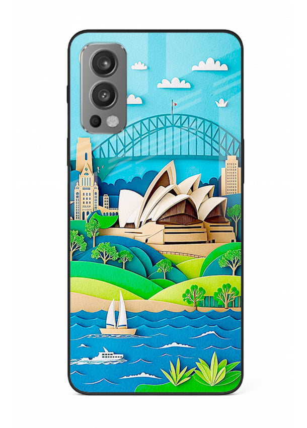 Sydney Coastal View scenic Australia coast artwork OnePlus Nord 2 glass back cover