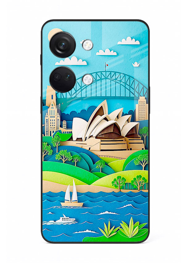 Sydney Coastal View scenic Australia coast artwork OnePlus Nord 3 glass back cover