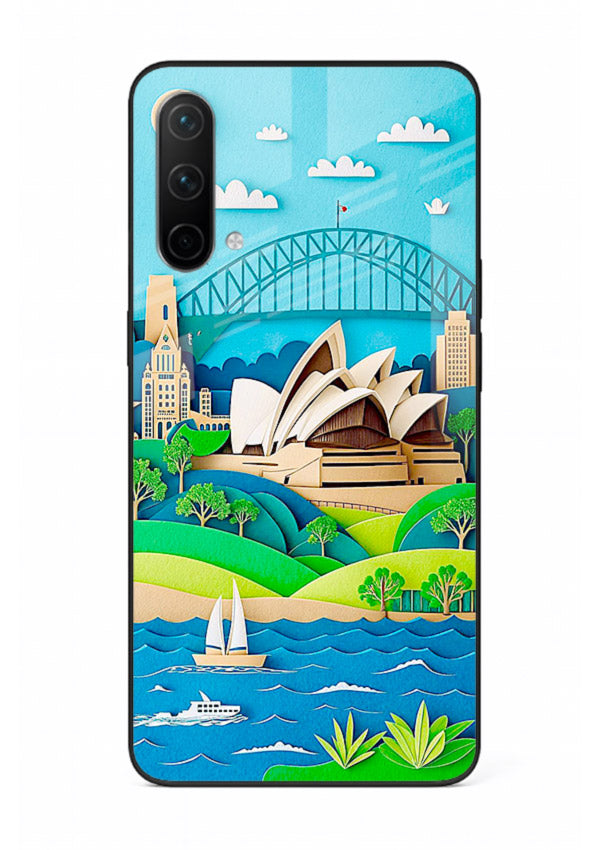 Sydney Coastal View scenic Australia coast artwork OnePlus Nord CE 5G glass back cover
