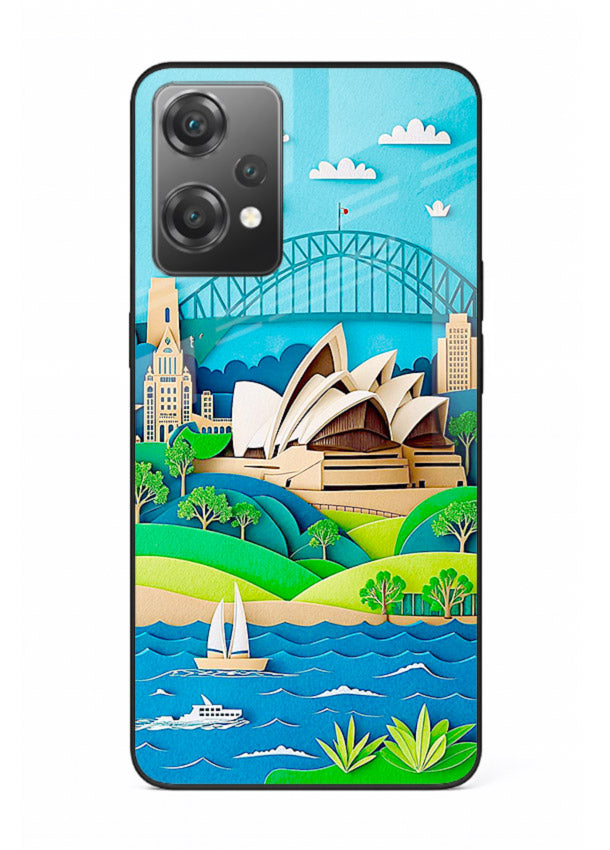 Sydney Coastal View scenic Australia coast artwork OnePlus Nord CE2 Lite 5G glass back cover