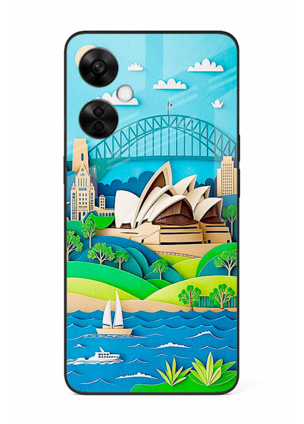 Sydney Coastal View scenic Australia coast artwork OnePlus Nord CE3 Lite glass back cover