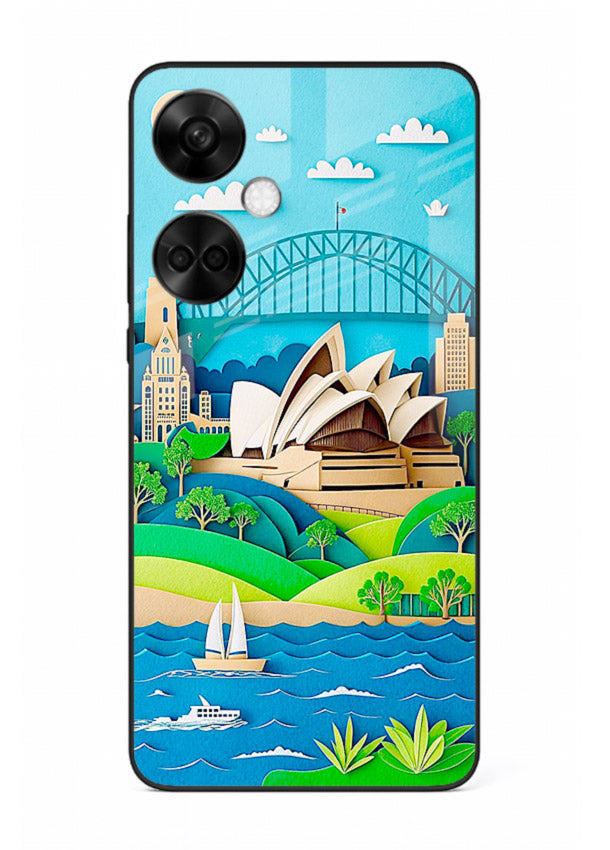 Sydney Coastal View scenic Australia coast artwork OnePlus Nord CE3 glass back cover