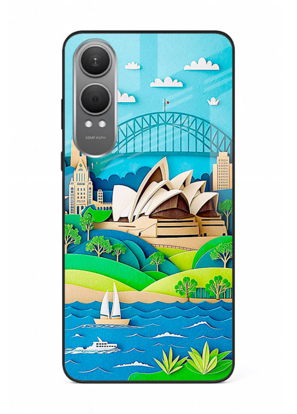 Sydney Coastal View scenic Australia coast artwork OnePlus Nord CE4 Lite glass back cover