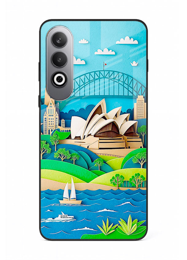 Sydney Coastal View scenic Australia coast artwork OnePlus Nord CE4 glass back cover