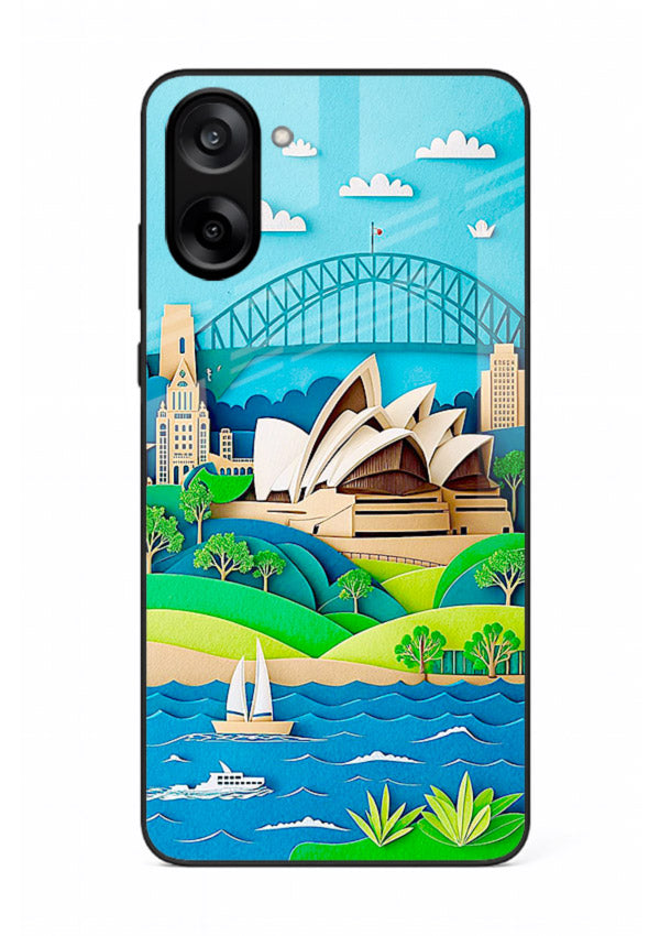 Sydney Coastal View scenic Australia coast artwork OnePlus Nord CE5 glass back cover