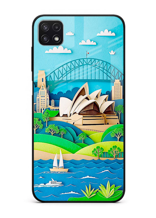 Sydney Coastal View scenic Australia coast artwork Samsung F42 5G glass back cover