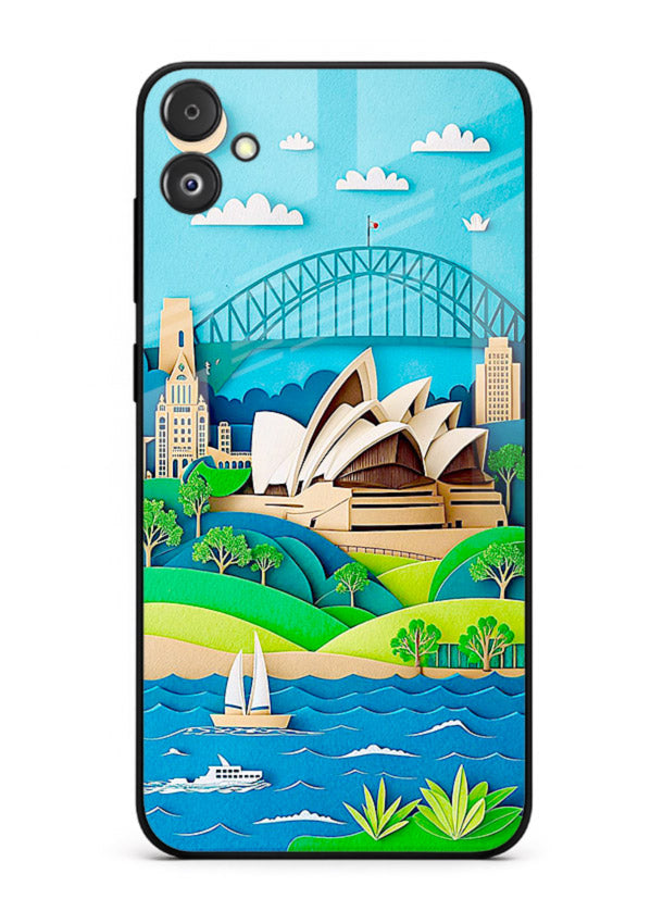 Sydney Coastal View scenic Australia coast artwork Samsung F05 5G glass back cover