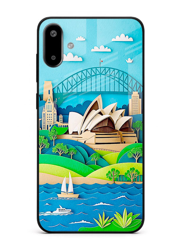 Sydney Coastal View scenic Australia coast artwork Samsung F06 5G glass back cover