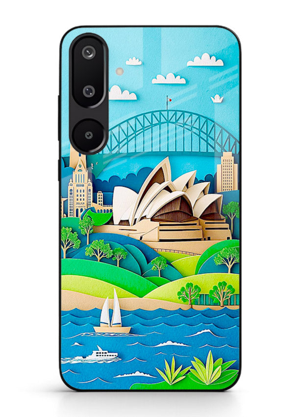 Sydney Coastal View scenic Australia coast artwork Samsung F16 5G glass back cover