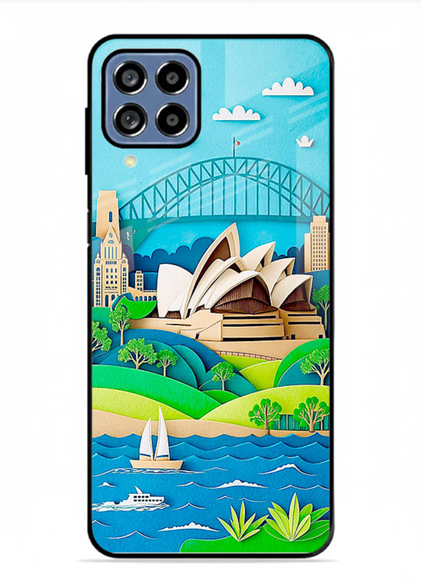 Sydney Coastal View scenic Australia coast artwork Samsung A22 4G glass back cover