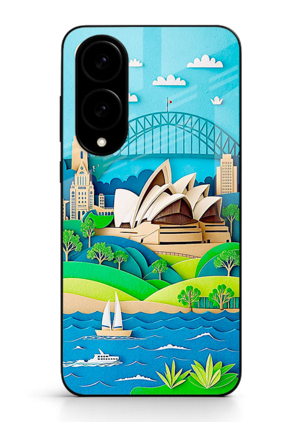 Sydney Coastal View scenic Australia coast artwork Samsung S25 Edge glass back cover