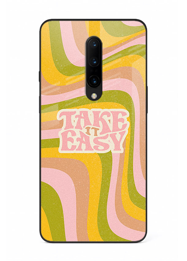 Take It Easy Retro aesthetic artwork OnePlus 7 Pro glass back cover