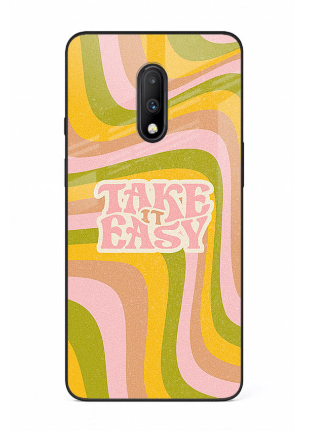 Take It Easy Retro aesthetic artwork OnePlus 7 glass back cover