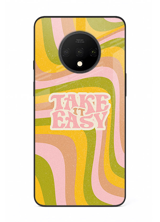 Take It Easy Retro aesthetic artwork OnePlus 7T glass back cover