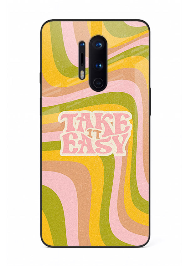 Take It Easy Retro aesthetic artwork OnePlus 8 Pro glass back cover