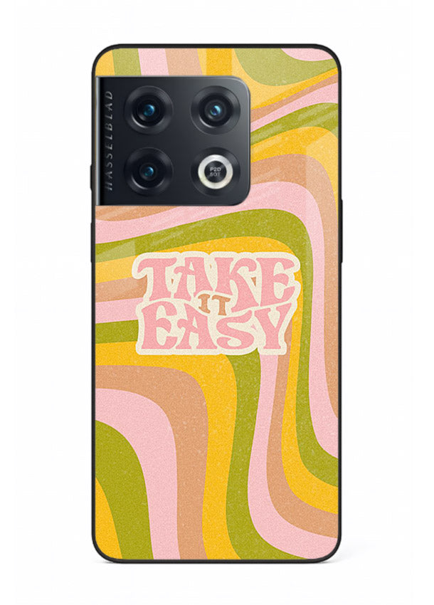 Take It Easy Retro aesthetic artwork OnePlus 10 Pro glass back cover
