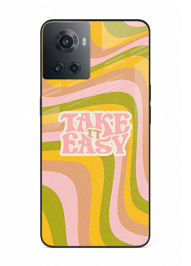 Take It Easy Retro aesthetic artwork OnePlus 10R glass back cover