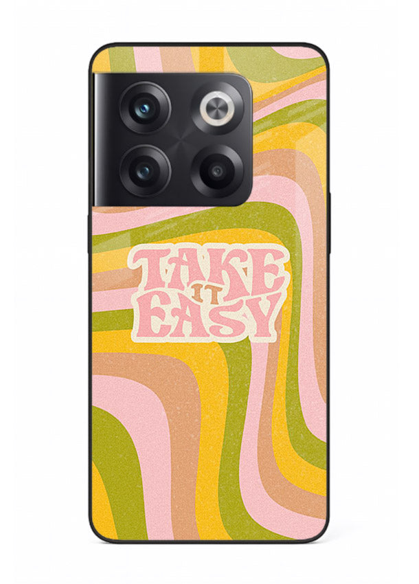 Take It Easy Retro aesthetic artwork OnePlus 10T glass back cover