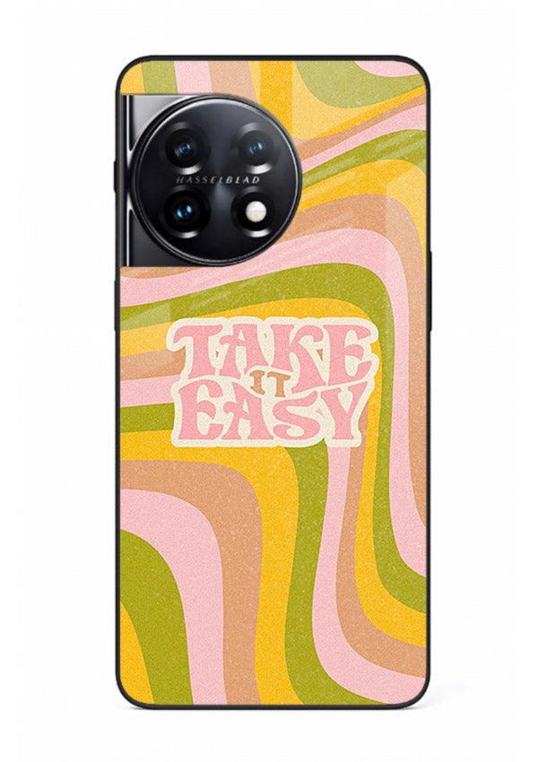 Take It Easy Retro aesthetic artwork OnePlus 11 glass back cover