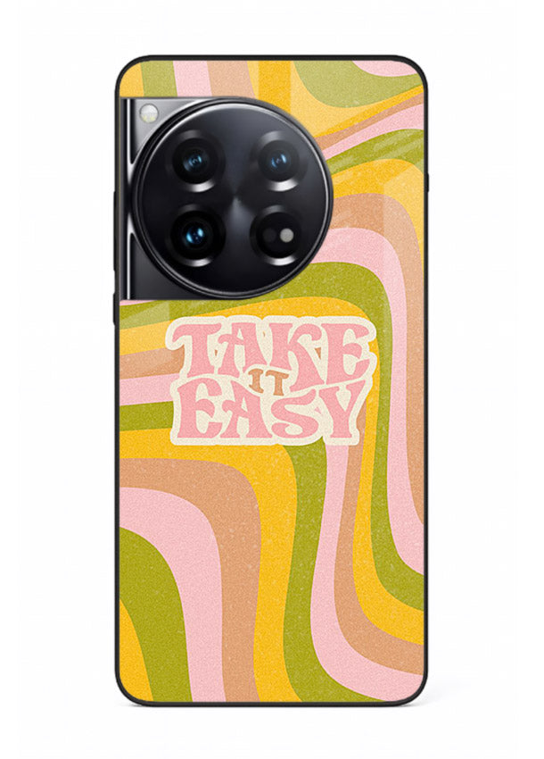 Take It Easy Retro aesthetic artwork OnePlus 12 glass back cover