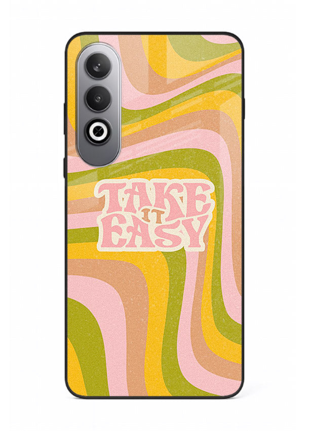 Take It Easy Retro aesthetic artwork OnePlus Nord CE4 glass back cover
