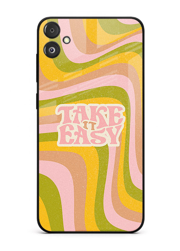 Take It Easy Retro aesthetic artwork Samsung F14 5G glass back cover