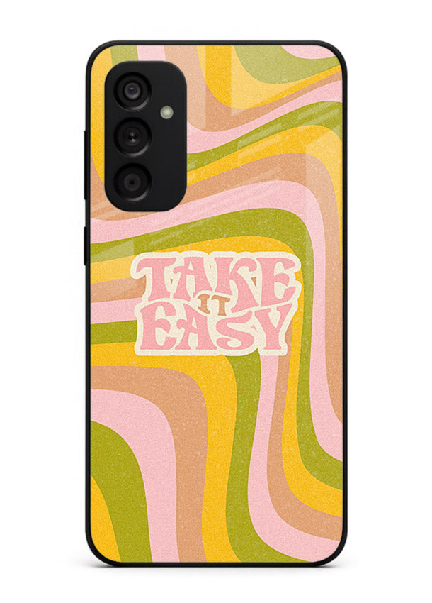 Take It Easy Retro aesthetic artwork Samsung A34 5G glass back cover