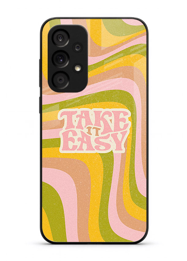 Take It Easy Retro aesthetic artwork Samsung M32 5G glass back cover
