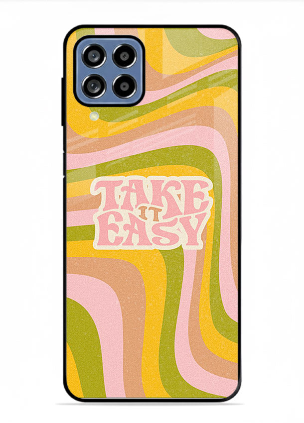 Take It Easy Retro aesthetic artwork Samsung A22 4G glass back cover