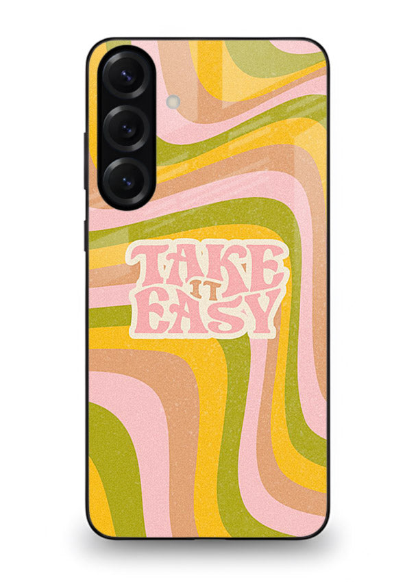 Take It Easy Retro aesthetic artwork Samsung A35 5G glass back cover