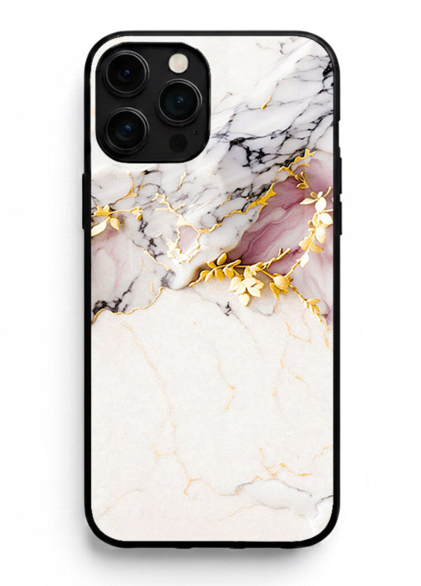 TealGold Vein Flow iphone 16 pro max glass back cover with teal marble and gold accents