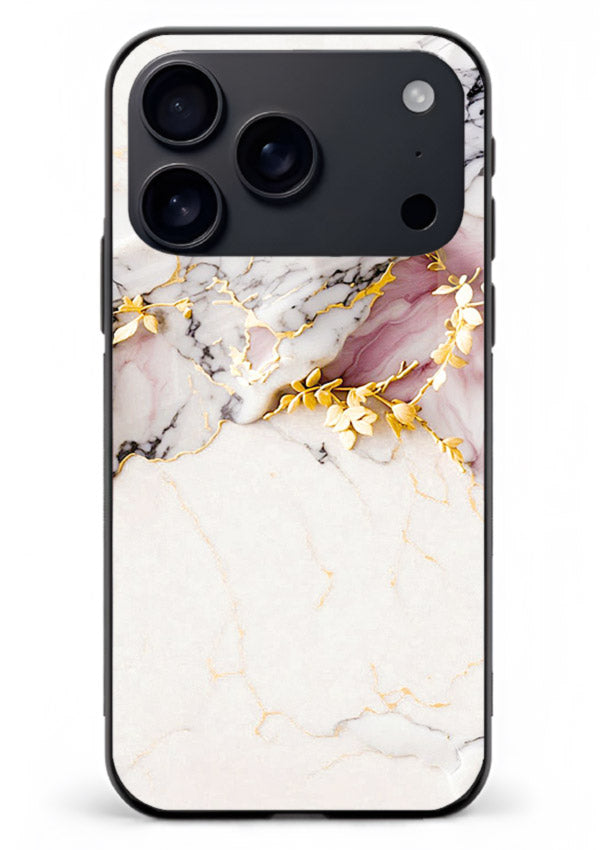 TealGold Vein Flow iphone 18 pro max glass back cover with teal marble and gold accents