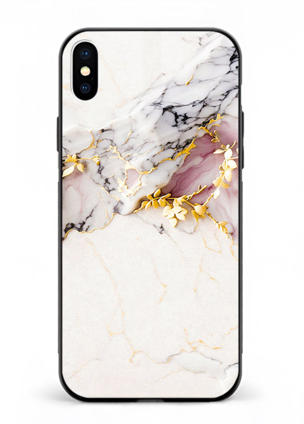 TealGold Vein Flow iphone xs max glass back cover with teal marble and gold accents