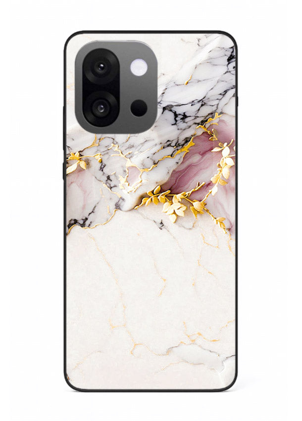 TealGold Vein Flow OnePlus 13s glass back cover with teal marble and gold accents