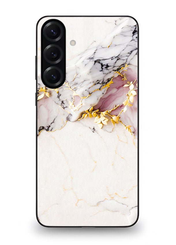 TealGold Vein Flow Samsung A16 5G glass back cover with teal marble and gold accents