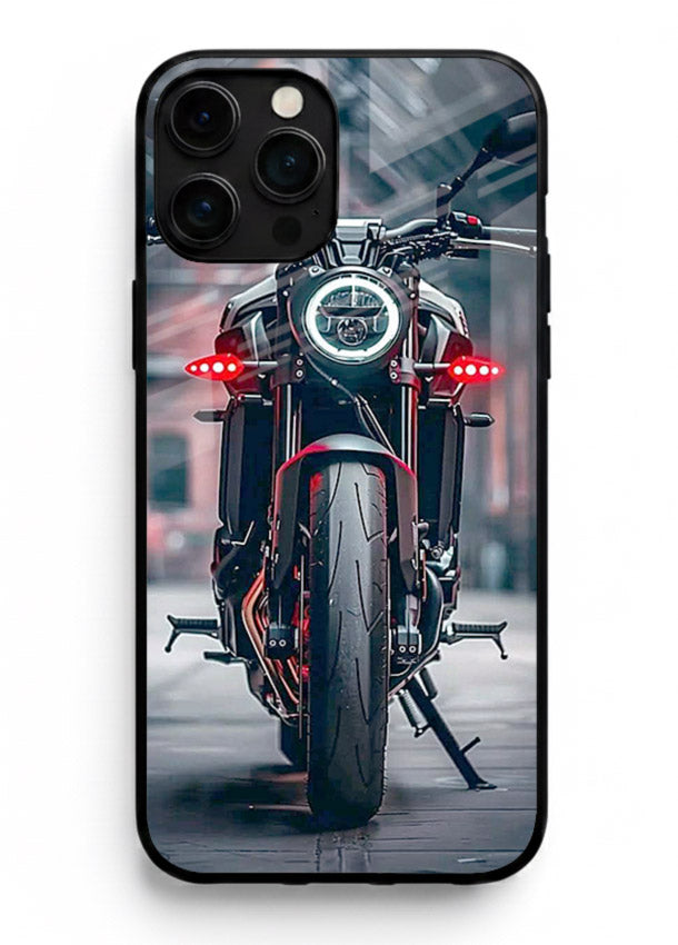 Digital matrix pattern artwork on glossy tempered glass iPhone 13 Pro Max back cover