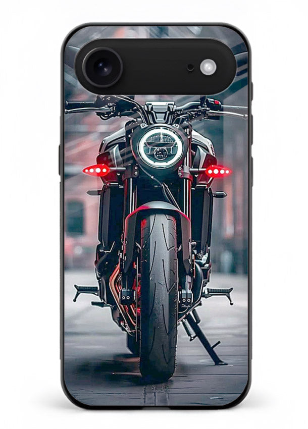 Digital matrix pattern artwork on glossy tempered glass iPhone 17 Air back cover