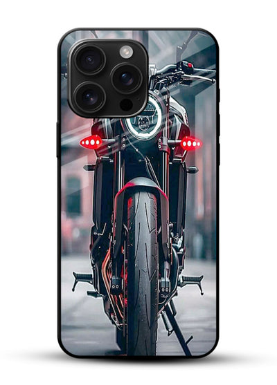 Digital matrix pattern artwork on glossy tempered glass mobile cover - 1