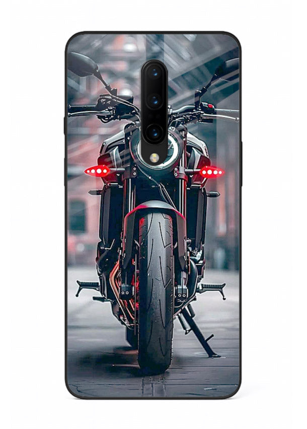 Digital matrix pattern artwork on glossy tempered glass OnePlus 7T Pro back cover